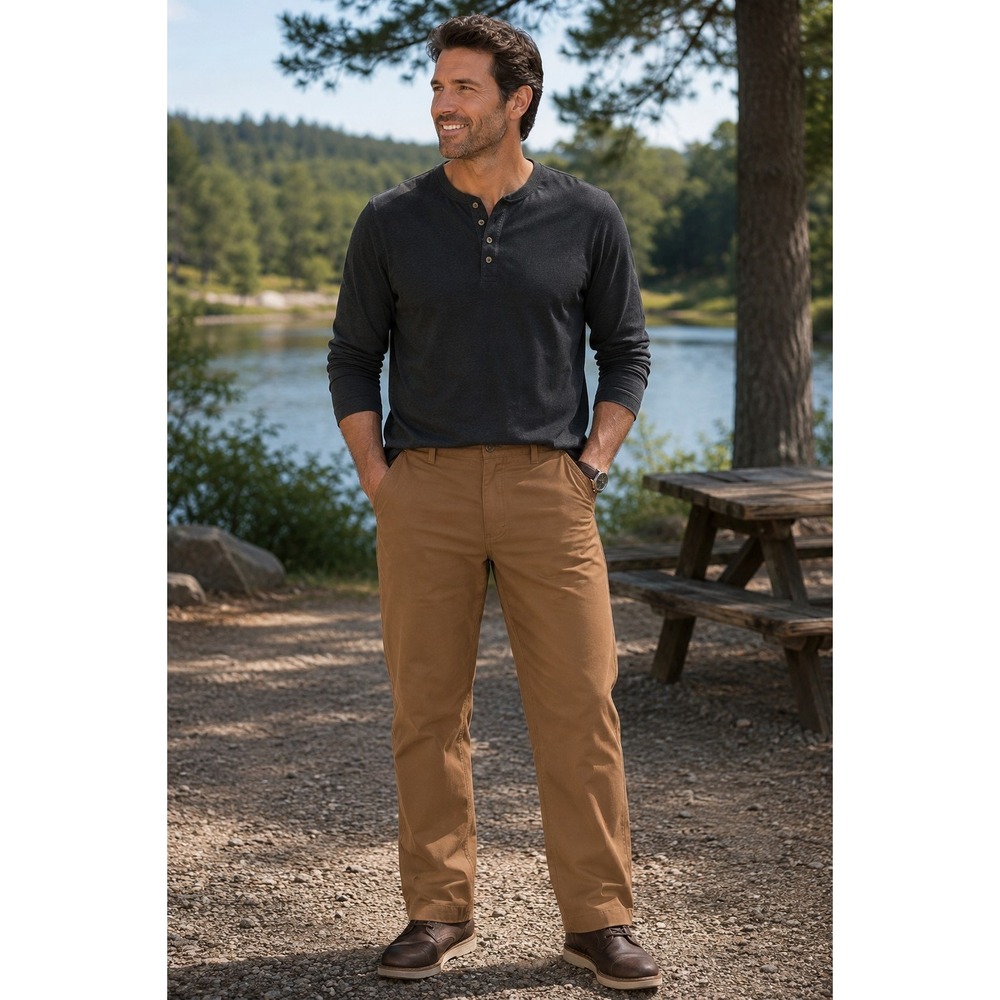 POLO JEANS COMPANY Men's 34x32 Brown Jeans -1600